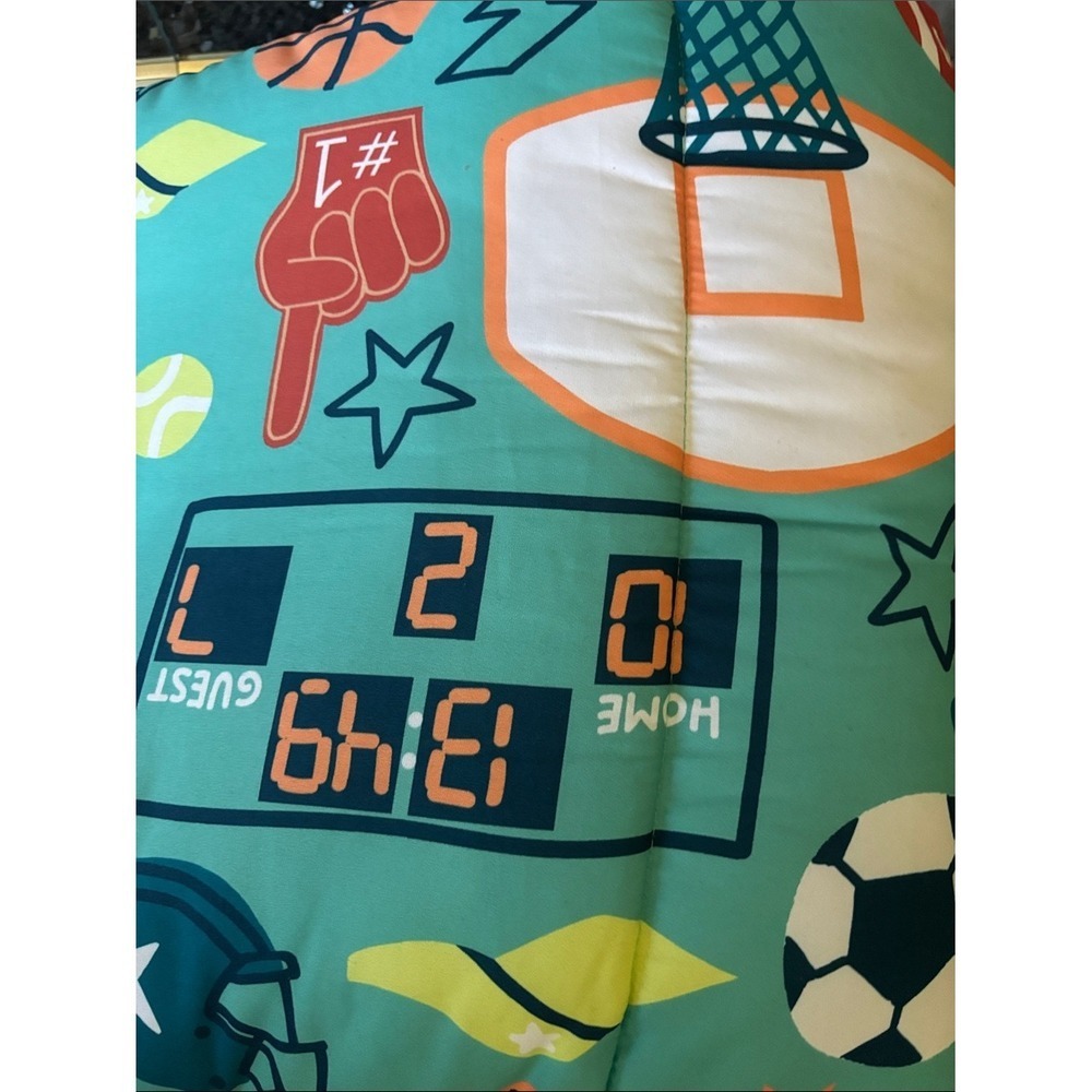 The Big One Kids Full/Queen 3-Piece Comforter Set Boys: Rory Sports Icons NEW - Picture 10 of 12